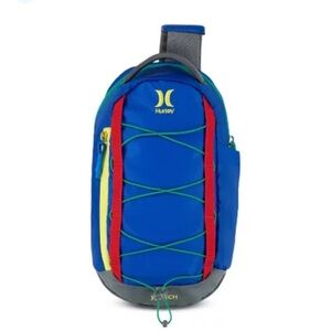 Hurley Blue Gray Crossbody Sling Bag Travel Hiking Pack New With Tags